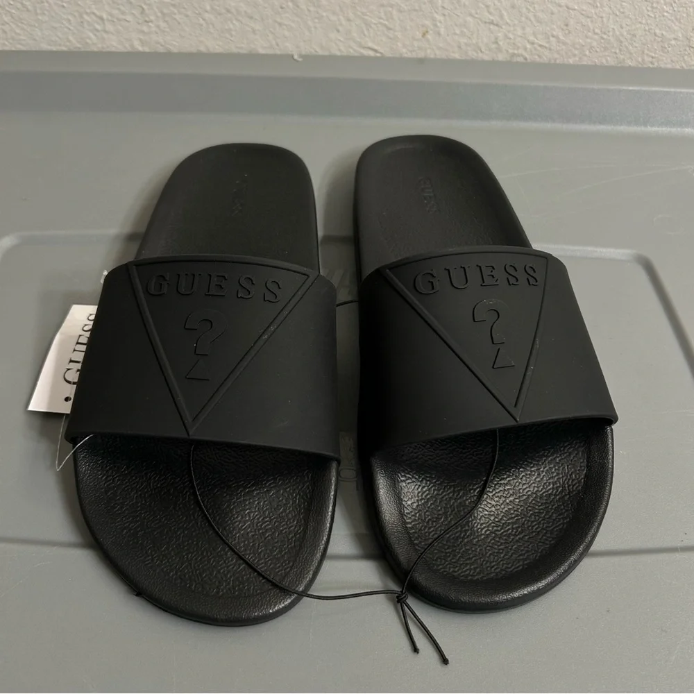 Guess Black Slide Sandals